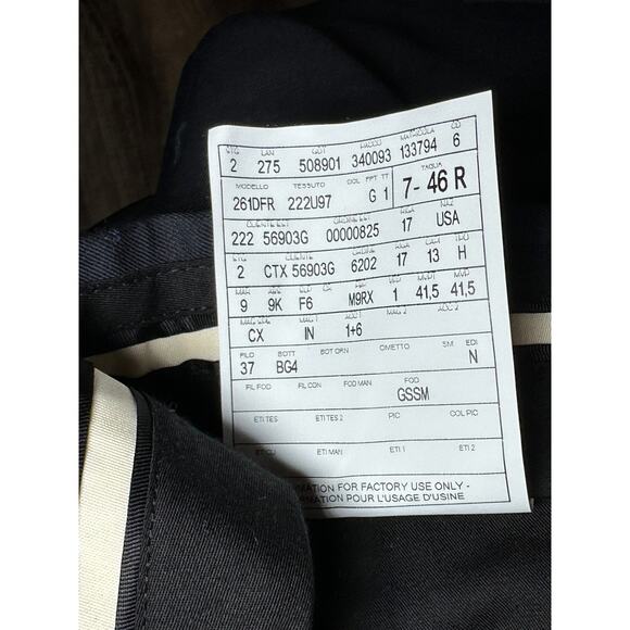 Gucci Mens Monaco Bee Logo Blue Wool 2 Piece Slim Fit Suit Jacket Pants 46 Italy - Picture 9 of 9